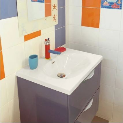 RAV Slezák SE326.0 - Tvättställsblandare JUNIOR 18,2 cm röd/blå