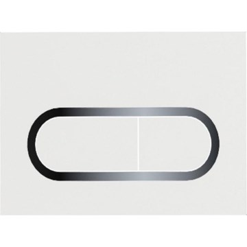 Ravak X01455 - Spolknapp CHROME 24,7x16,5 cm vit