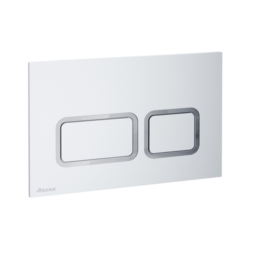 Ravak X01739 - Spolknapp TWIN 24,7 x 16,5 cm, vit