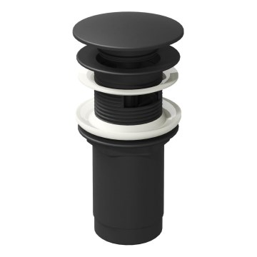 Ravak X01748 - CLICK-CLACK bottenventil för tvättställ Ø 6,6 cm, svart