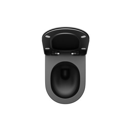 Ravak X01795 - Toalettsits SoftClose CHROME svart