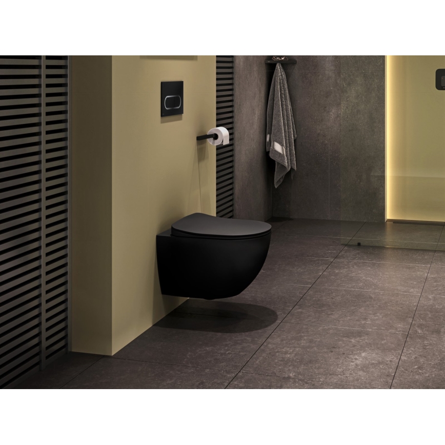 Ravak X01797 - Spolknapp 24,7x16,5 cm krom svart