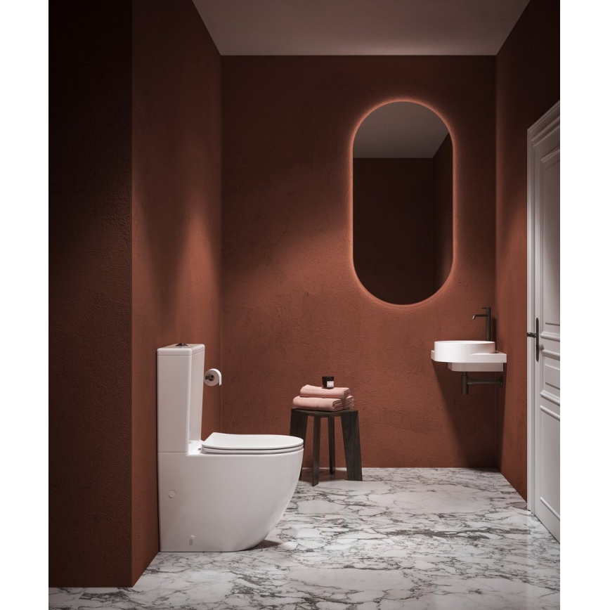 Ravak X01870 - WC-kombination utan spolkant med SoftClose-sits OPTIMA keramik/vit