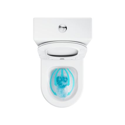 Ravak X01870 - WC-kombination utan spolkant med SoftClose-sits OPTIMA keramik/vit