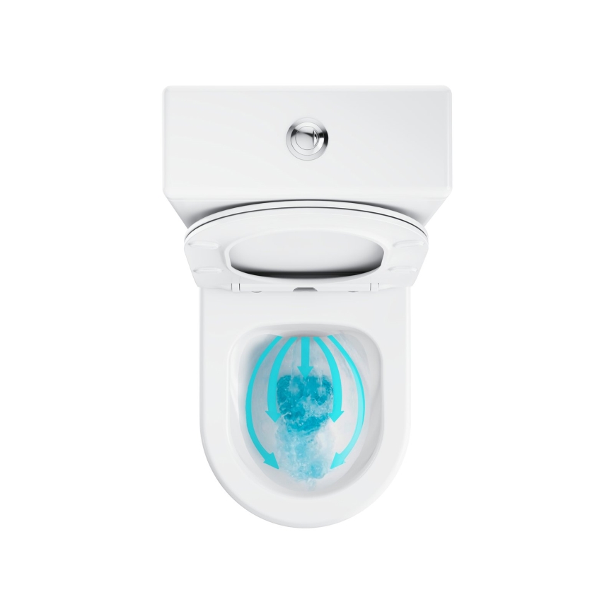Ravak X01870 - WC-kombination utan spolkant med SoftClose-sits OPTIMA keramik/vit
