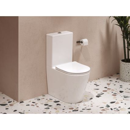 Ravak X01872 - Kombinerad WC utan spolkant med SoftClose-sits ELEGANT keramik/vit