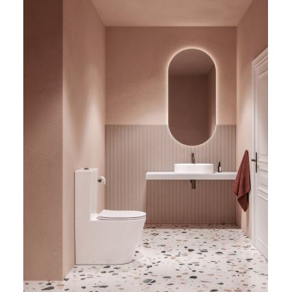 Ravak X01872 - Kombinerad WC utan spolkant med SoftClose-sits ELEGANT keramik/vit