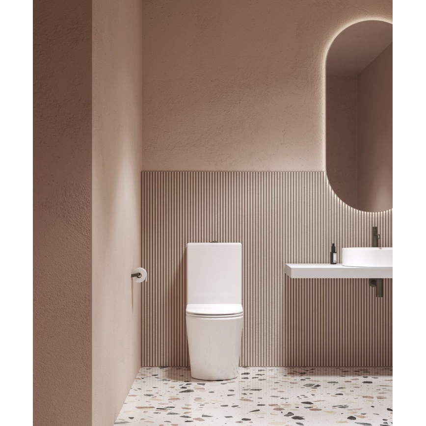 Ravak X01872 - Kombinerad WC utan spolkant med SoftClose-sits ELEGANT keramik/vit