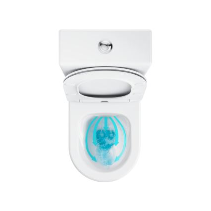Ravak X01872 - Kombinerad WC utan spolkant med SoftClose-sits ELEGANT keramik/vit