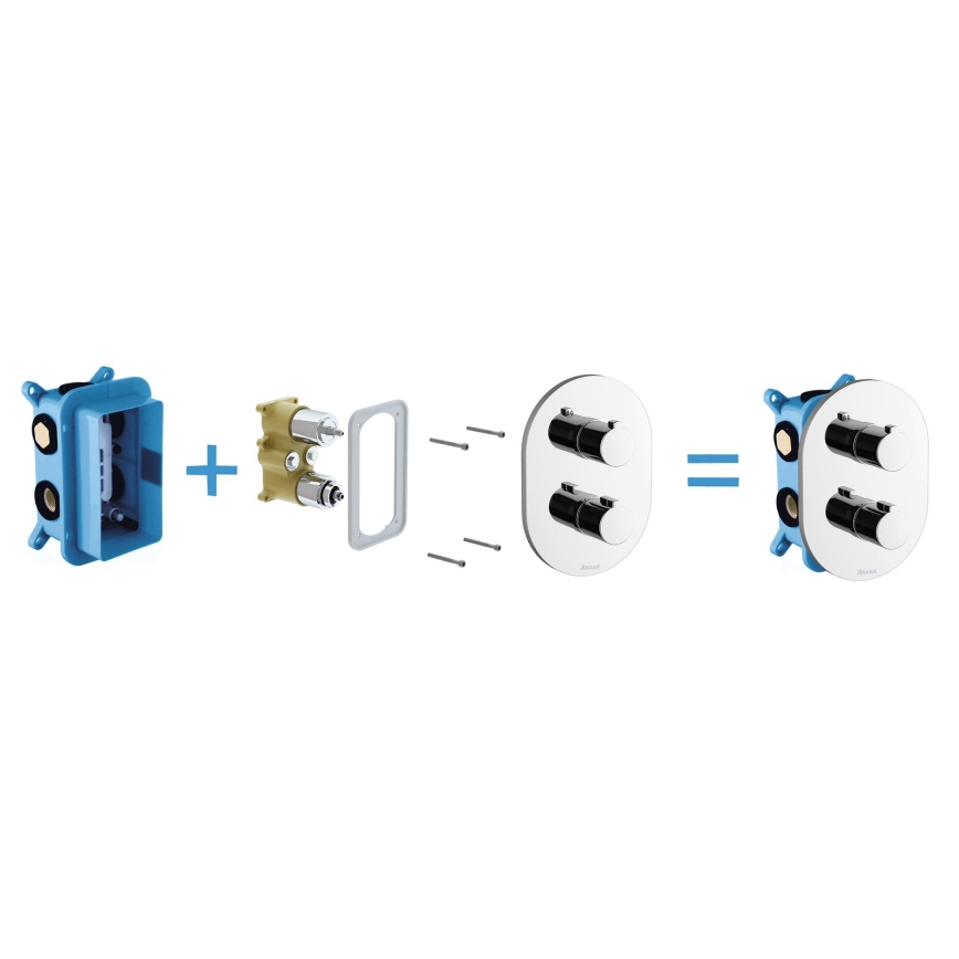Ravak X070074 - Basenhet för inbyggnadsblandare R-BOX MULTI 18,1x11,6 cm