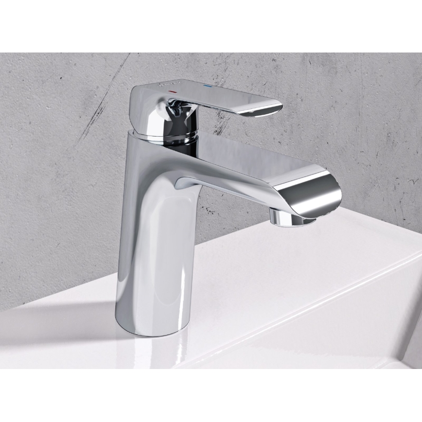 Ravak X070118 - Tvättställsblandare FLAT 15,1 cm i polerad krom