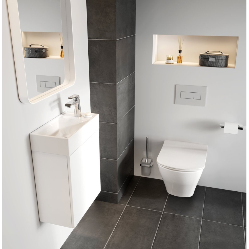 Ravak X070118 - Tvättställsblandare FLAT 15,1 cm i polerad krom