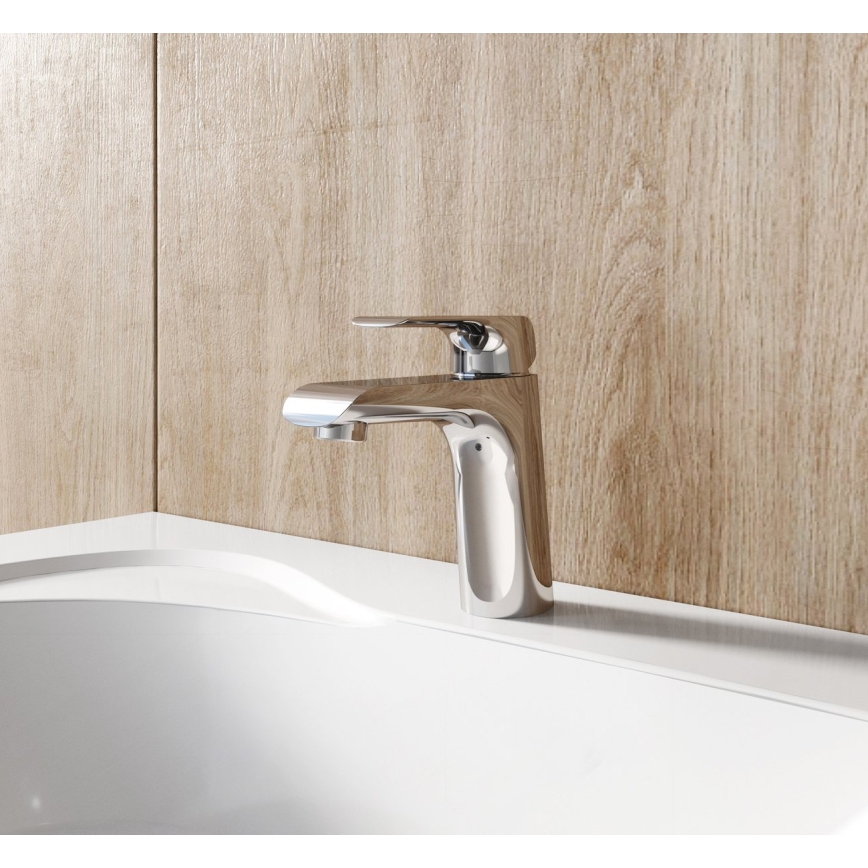 Ravak X070118 - Tvättställsblandare FLAT 15,1 cm i polerad krom
