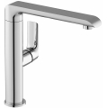 Ravak X070125 - Tvättställs-/diskbänksblandare FLAT 26,2 cm blank krom