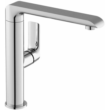 Ravak X070125 - Tvättställs-/diskbänksblandare FLAT 26,2 cm blank krom