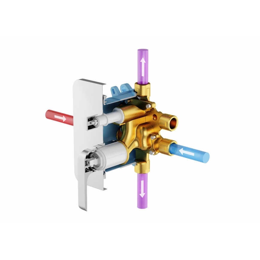 Ravak X070139 - Grundkropp för inbyggda blandare R-BOX VARI 13,9x14,6 cm