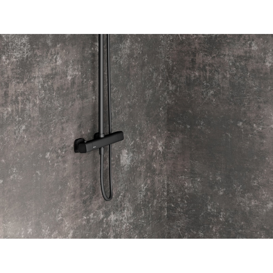 Ravak X070160 - Duschset med termostatblandare FREE, svart