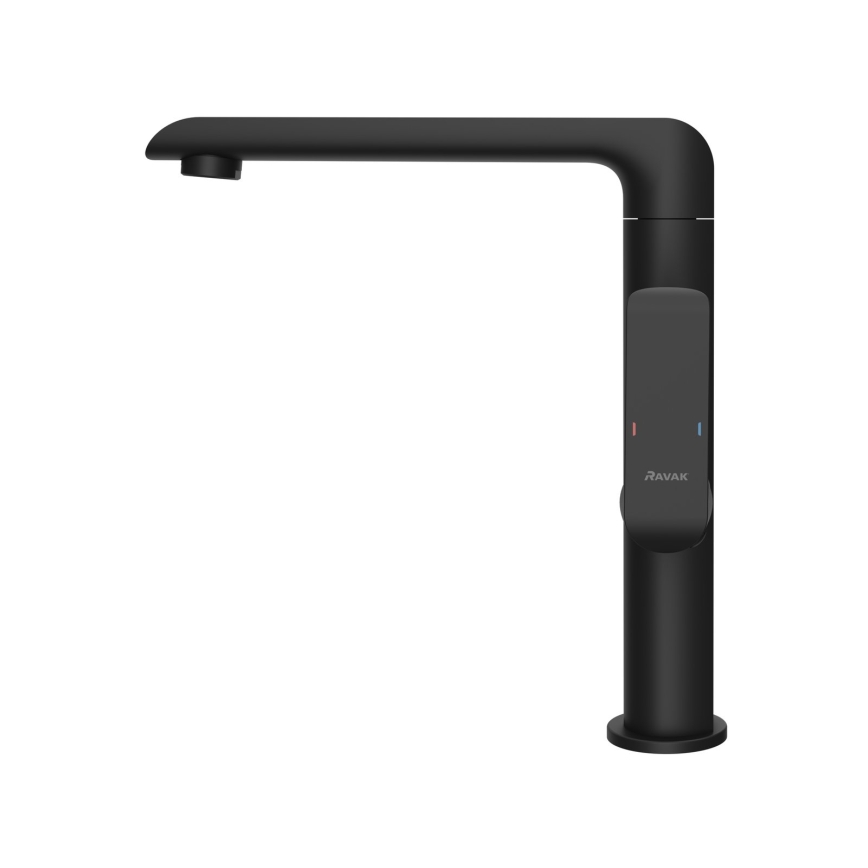 Ravak X070174 - Tvättställs-/diskbänksblandare FLAT 26,2 cm matt svart