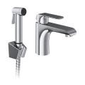 Ravak X070438 - FLAT tvättställsblandare med bidetdusch, blank krom