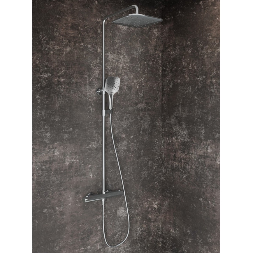 Ravak X070442 - Duschset med termostatblandare FLAT blank krom