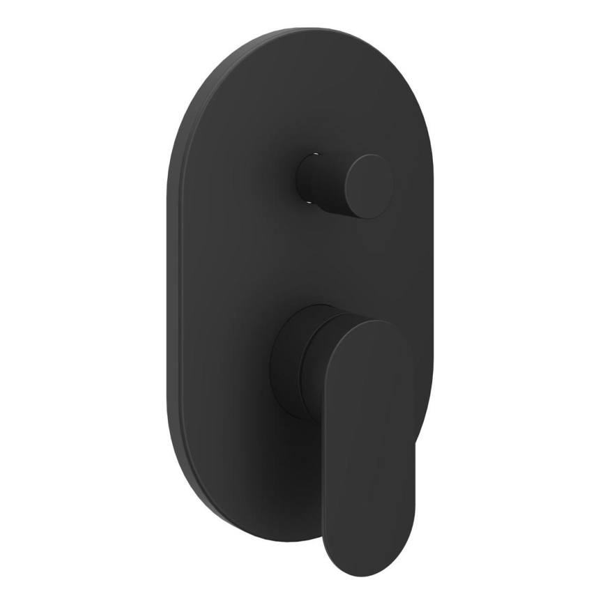 Ravak X070466 - Duschblandare för inbyggnad CHROME svart