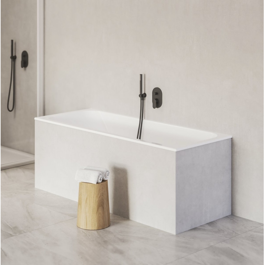 Ravak X070466 - Duschblandare för inbyggnad CHROME svart