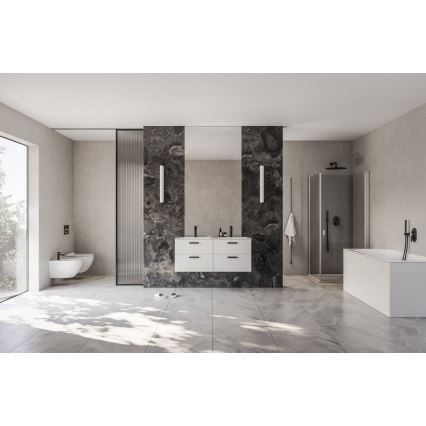 Ravak X070466 - Duschblandare för inbyggnad CHROME svart