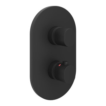 Ravak X070467 - Termostatisk duschblandare för infällt montage CHROME svart