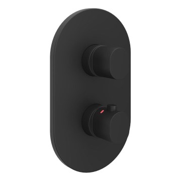 Ravak X070469 - Termostatisk duschblandare för inbyggd installation, krom svart