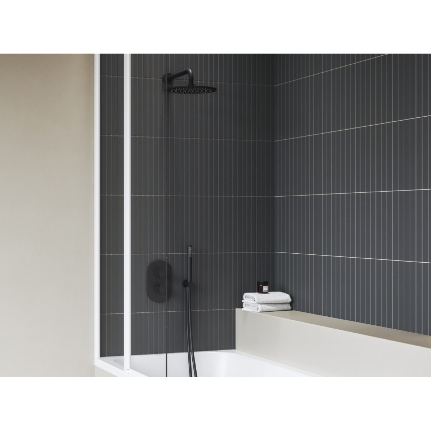 Ravak X070469 - Termostatisk duschblandare för inbyggd installation, krom svart