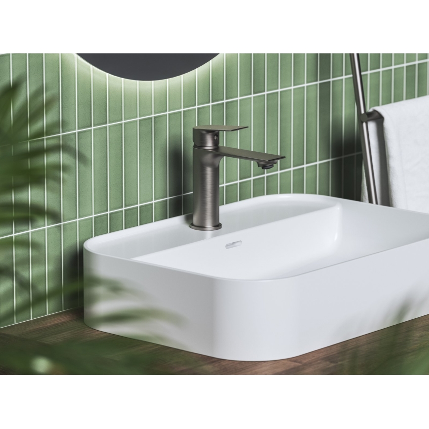 Ravak X070652 - Tvättställsblandare PLAN 16,8 cm borstad grafit