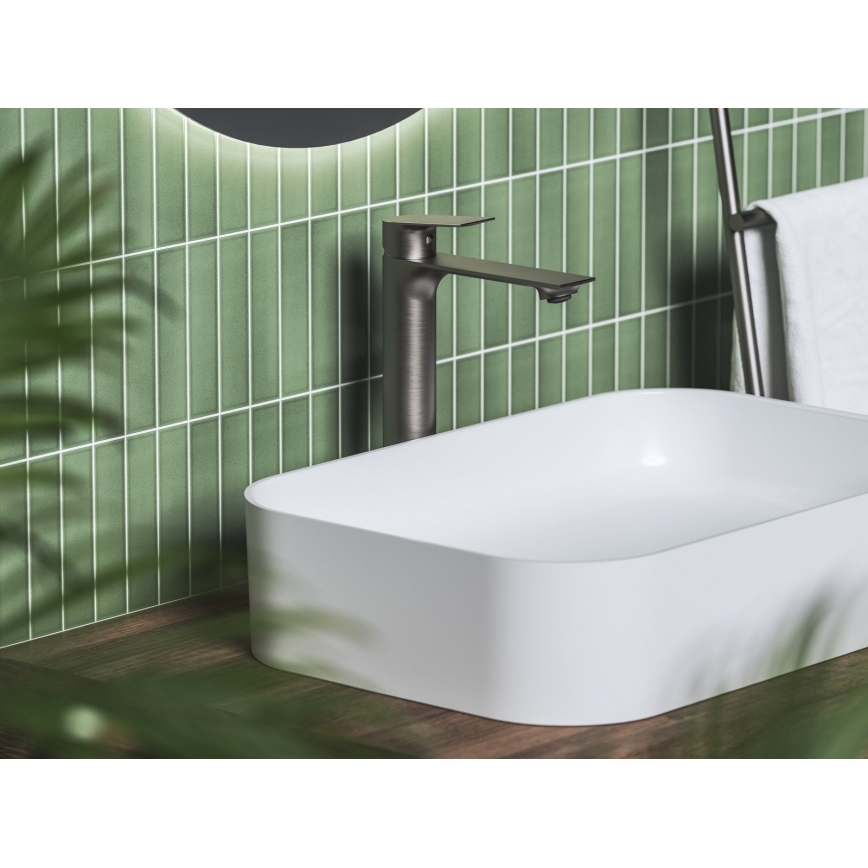 Ravak X070653 - PLAN tvättställsblandare 30 cm, borstad grafit