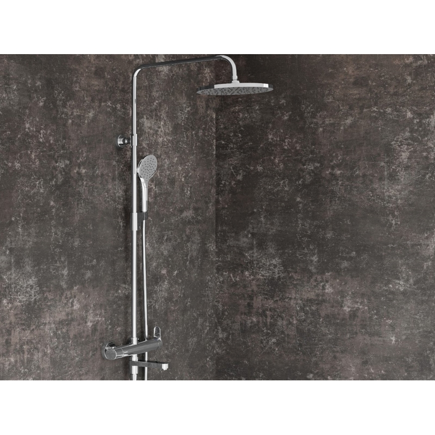 Ravak X07P642 - Duschset med blandare, blank krom