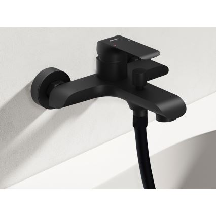 Ravak X07S114 - Badkarsset med FLAT-blandare, matt svart