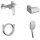 Ravak X07S115 - Duschset med FLAT-blandare i blank krom