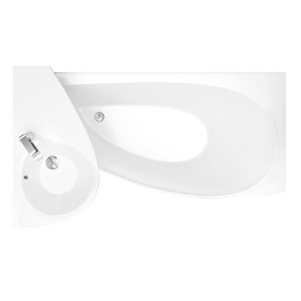 Ravak XJ1P1100000 - Vägghängt tvättställ AVOCADO 85x45 cm gjuten marmor/vit