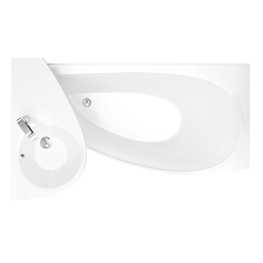 Ravak XJ1P1100000 - Vägghängt tvättställ AVOCADO 85x45 cm gjuten marmor/vit