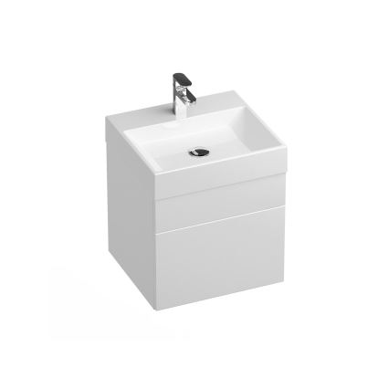 Ravak XJO01250000 - Vägghängt tvättställ NATURAL 50x45 cm gjuten marmor/vit
