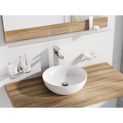 Ravak XJX01140003 - UNI SLIM handfat för bänkskiva Ø 40 cm keramik/vit