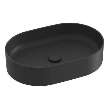 Ravak XJX0D155000 - Tvättställ för bänkskiva CERAMIC SLIM 55x37 cm keramik/svart