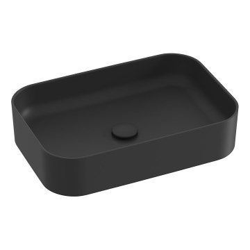 Ravak XJX0D155001 - Tvättställ för bänkskiva CERAMIC SLIM 55x37 cm keramik/svart