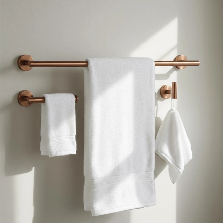 REA-05002 - Set med badrumsaccessoarer ARI i borstad koppar
