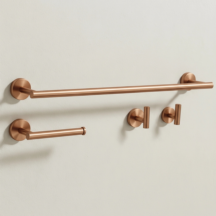 REA-05002 - Set med badrumsaccessoarer ARI i borstad koppar