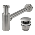 REA-A4400 - Sifon till handfat med CLICK-CLACK-bottenventil Ø 6,4 cm nickel