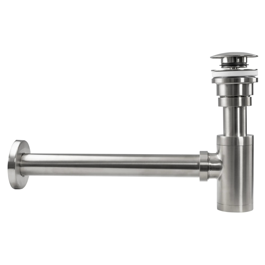 REA-A4400 - Sifon till handfat med CLICK-CLACK-bottenventil Ø 6,4 cm nickel