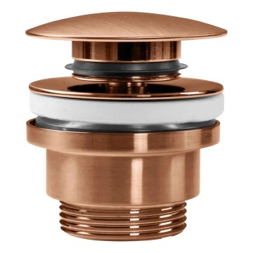 REA-A5632 - Bottenventil för tvättställ CLICK-CLACK, Ø 6,4 cm, borstad koppar