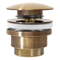 REA-A8110 - Bottenventil CLICK-CLACK för handfat, Ø 6,4 cm, guld