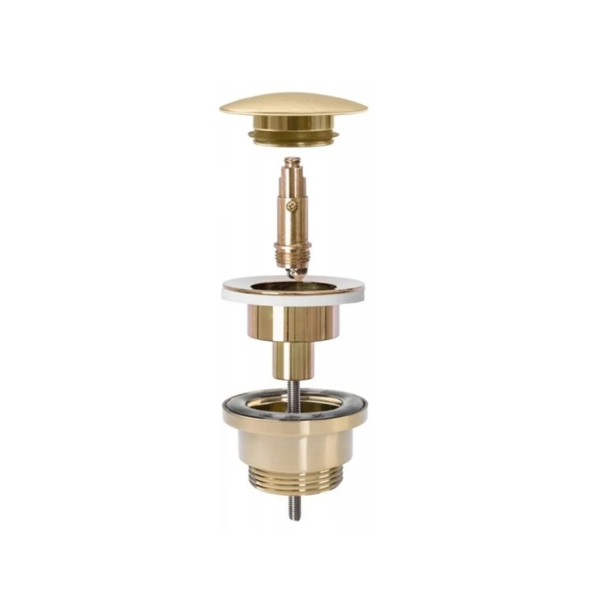 REA-A8110 - Bottenventil CLICK-CLACK för handfat, Ø 6,4 cm, guld