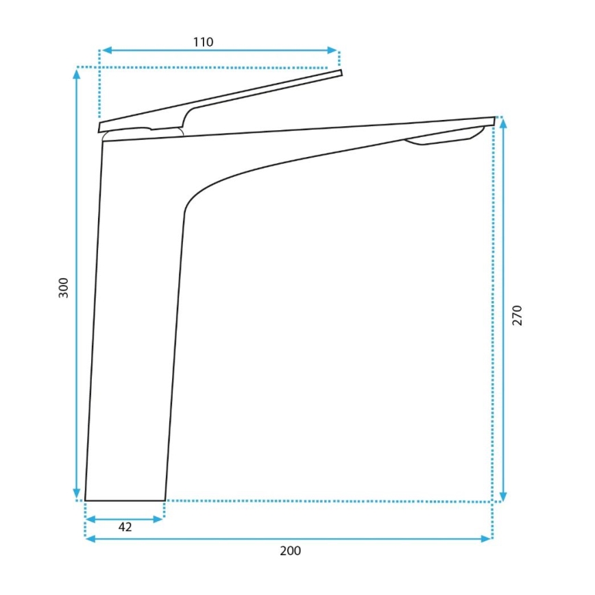 REA-B0493 - Tvättställsblandare AVALON 30 cm borstad koppar