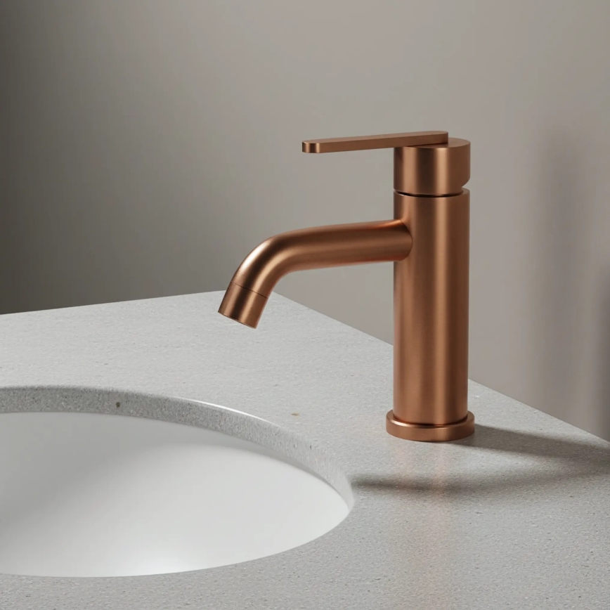 REA-B0970 - Tvättställsblandare ONTARIO 17,5 cm i borstad koppar